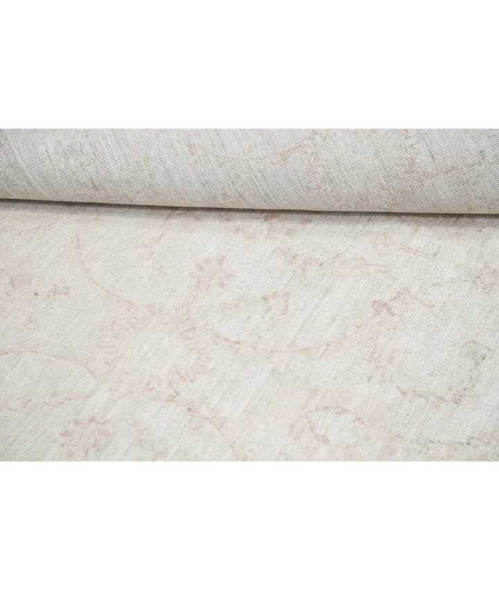 Ivory Afghan Serenity Rug 8' 9" x 11' 10" Hand-Knotted | No. AT77187