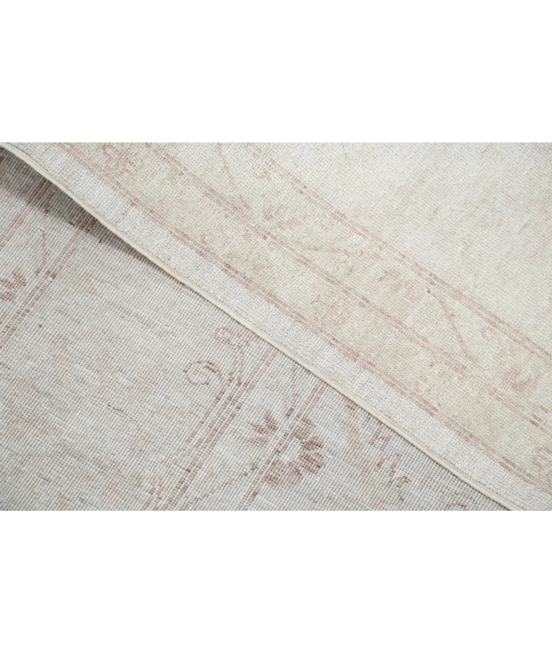 Ivory Afghan Serenity Rug 8' 9" x 11' 10" Hand-Knotted | No. AT77187