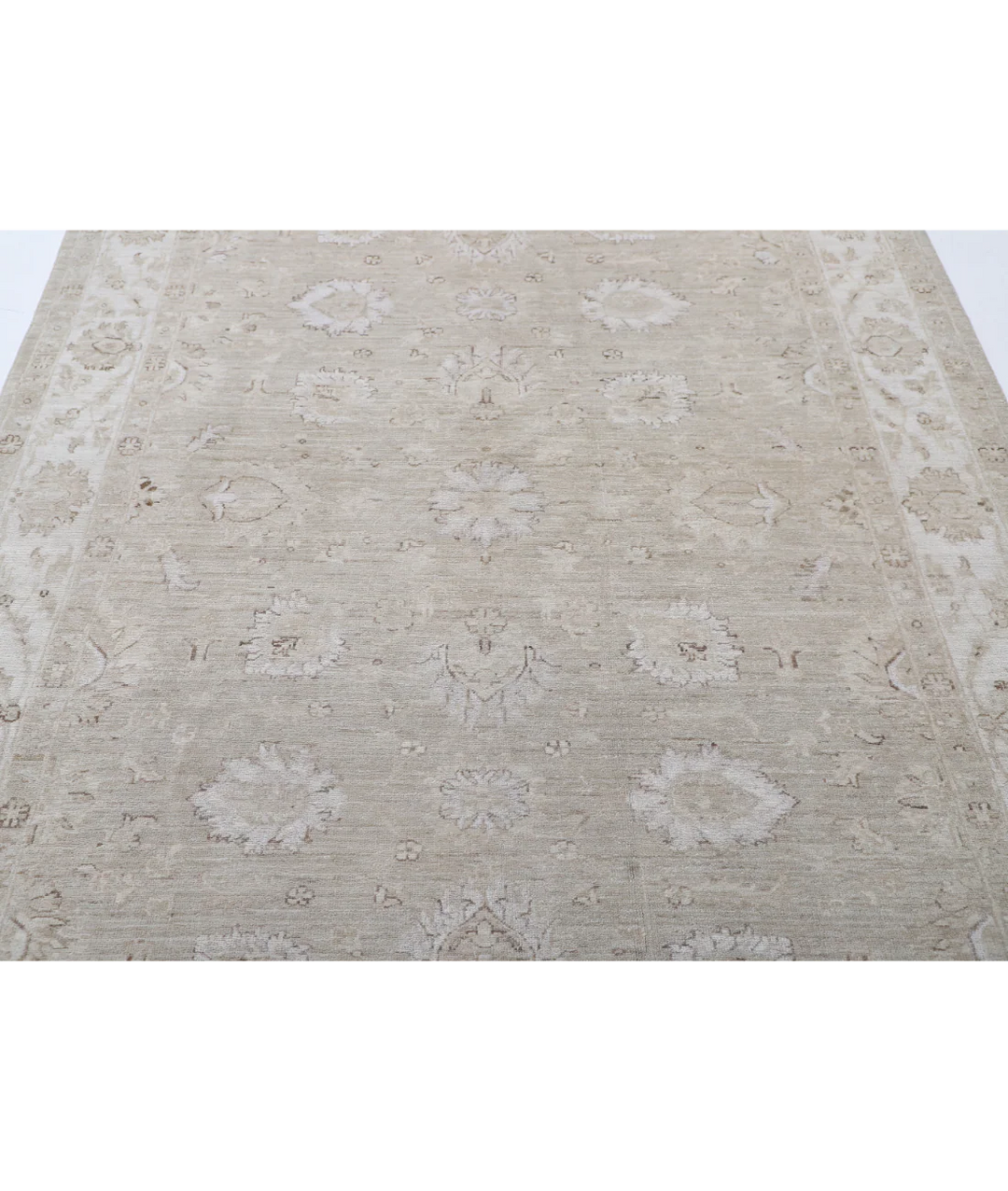 Brown Afghan Serenity Rug 6' 3" x 9' 0" Hand-Knotted | No. AT61654