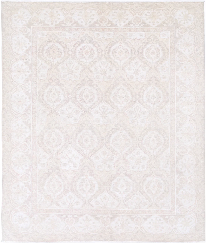 Brown Afghan Serenity Rug 8' 2" x 9' 9" Hand-Knotted | No. AT79395