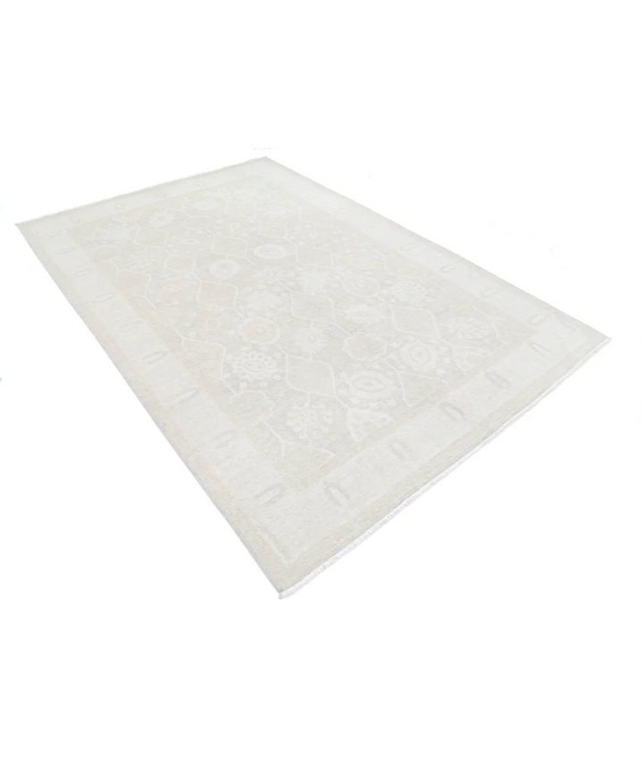 Brown Afghan Serenity Rug 6' 1" x 9' 0" Hand-Knotted | No. AT61224