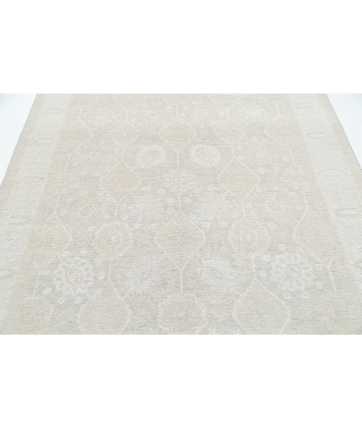 Brown Afghan Serenity Rug 6' 1" x 9' 0" Hand-Knotted | No. AT61224