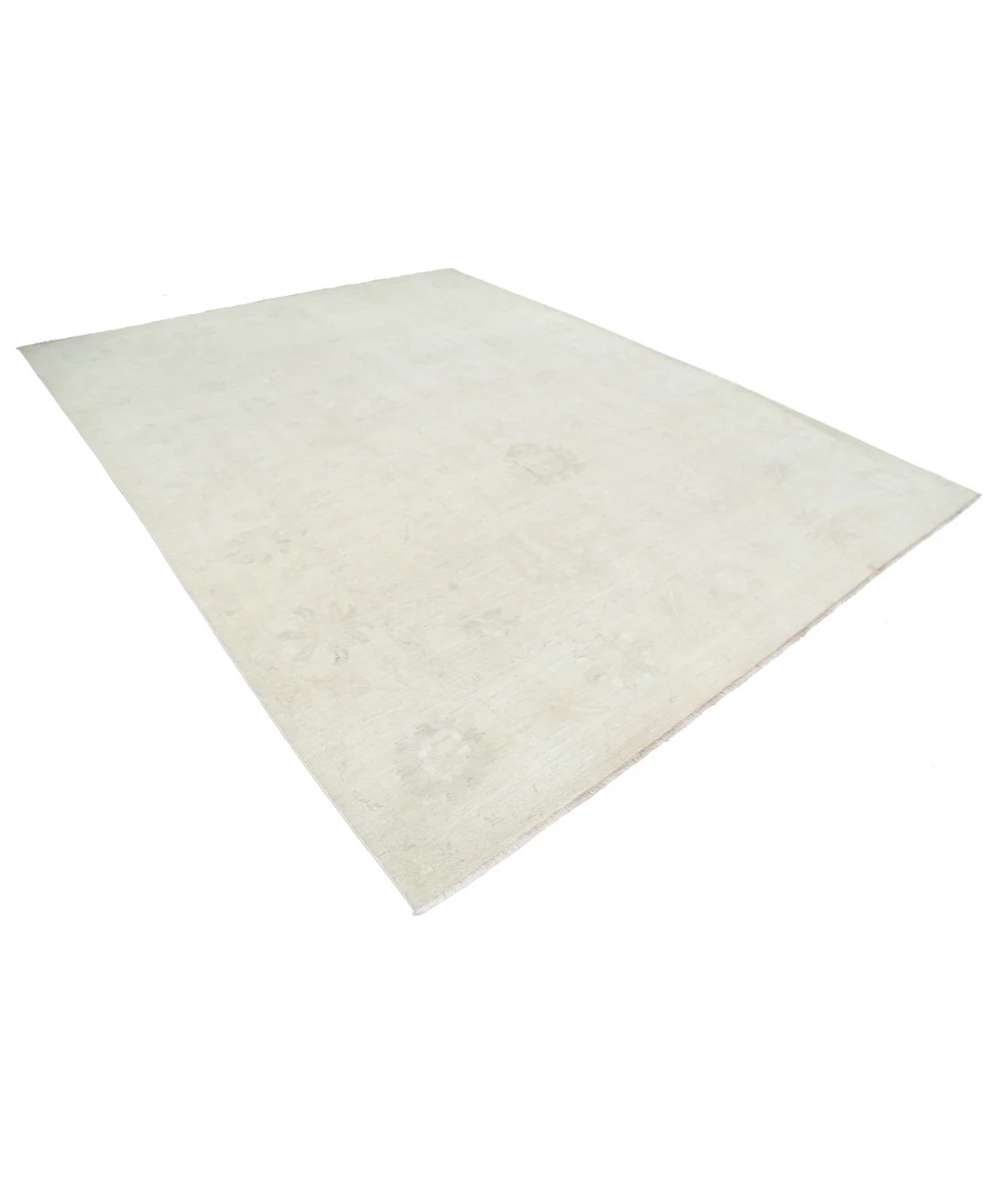 Ivory Afghan Serenity Rug 9' 0" x 11' 9" Hand-Knotted | No. AT62695