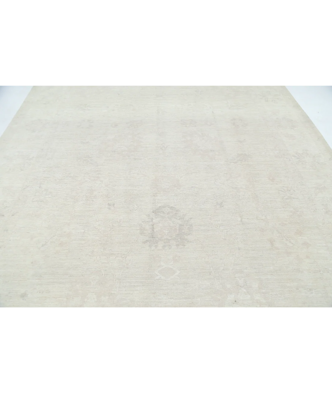 Ivory Afghan Serenity Rug 9' 0" x 11' 9" Hand-Knotted | No. AT62695