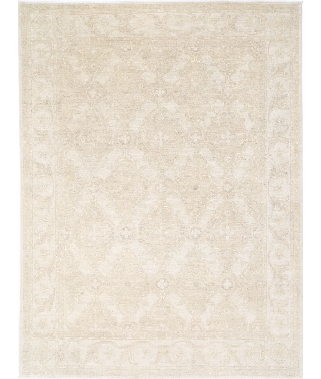 Brown Afghan Serenity Rug 9' 10" x 13' 4" Hand-Knotted