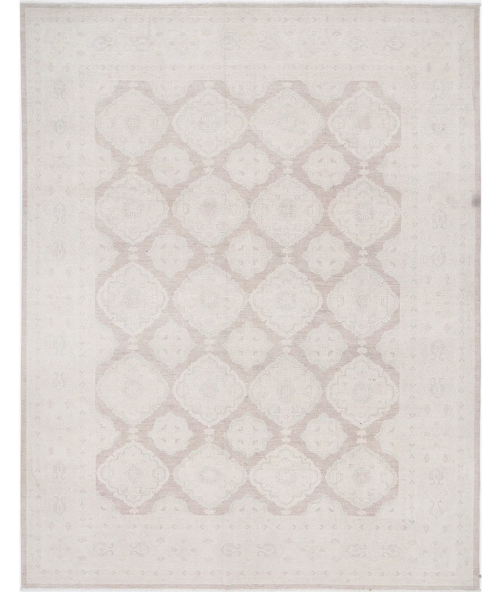 Brown Afghan Serenity Rug 8' 9" x 11' 4" Hand-Knotted | No. AT35022