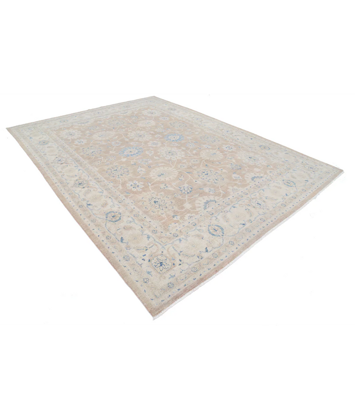 Brown Afghan Serenity Rug 8' 9" x 11' 8" Hand-Knotted | No. AT51056