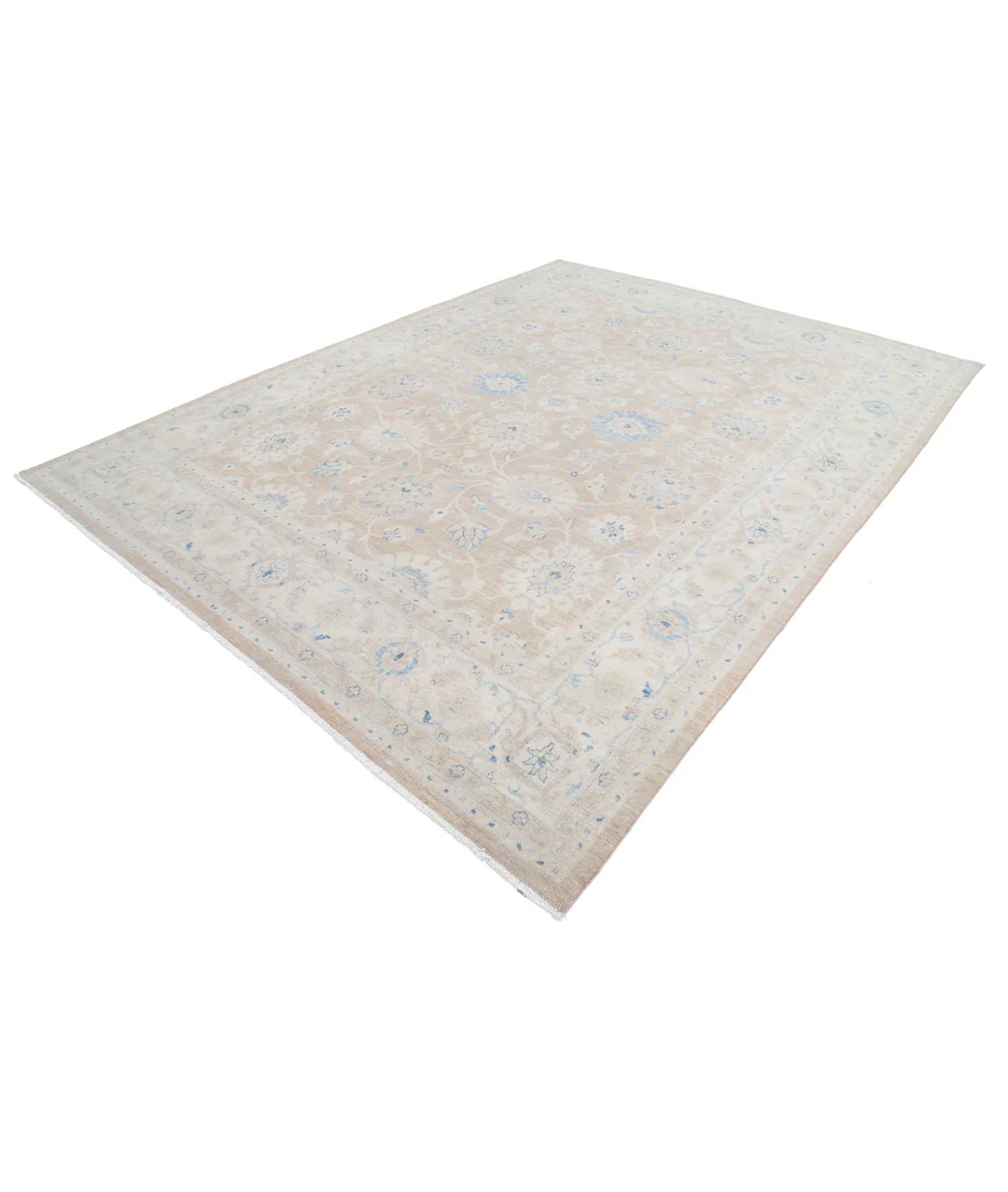 Brown Afghan Serenity Rug 8' 9" x 11' 8" Hand-Knotted | No. AT51056