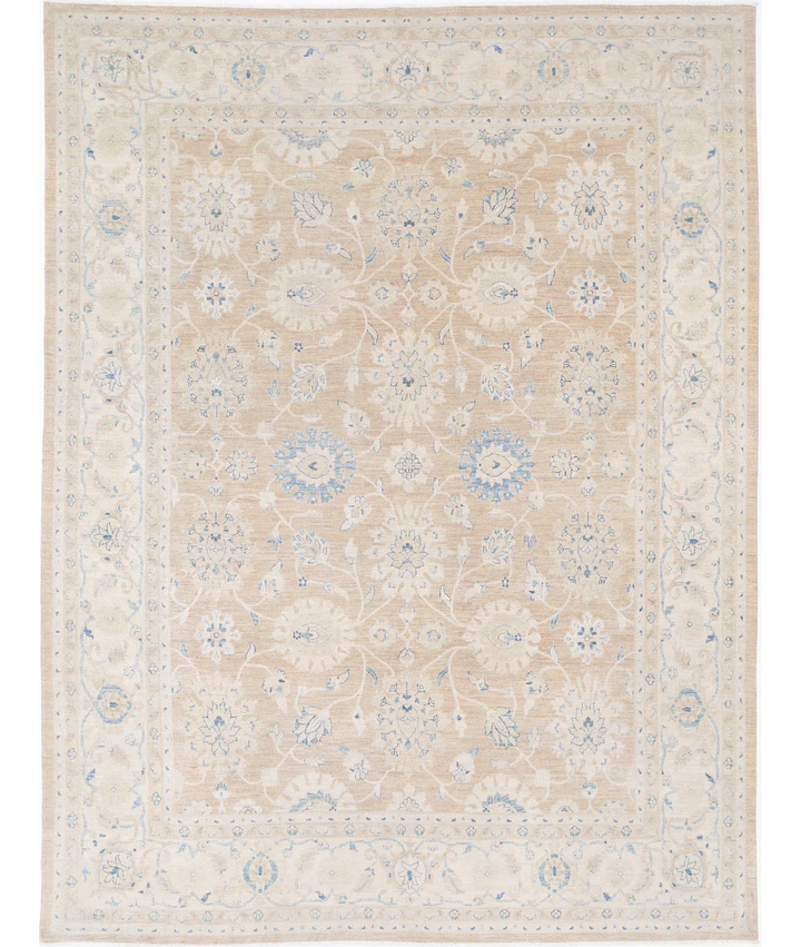 Brown Afghan Serenity Rug 8' 9" x 11' 8" Hand-Knotted | No. AT51056
