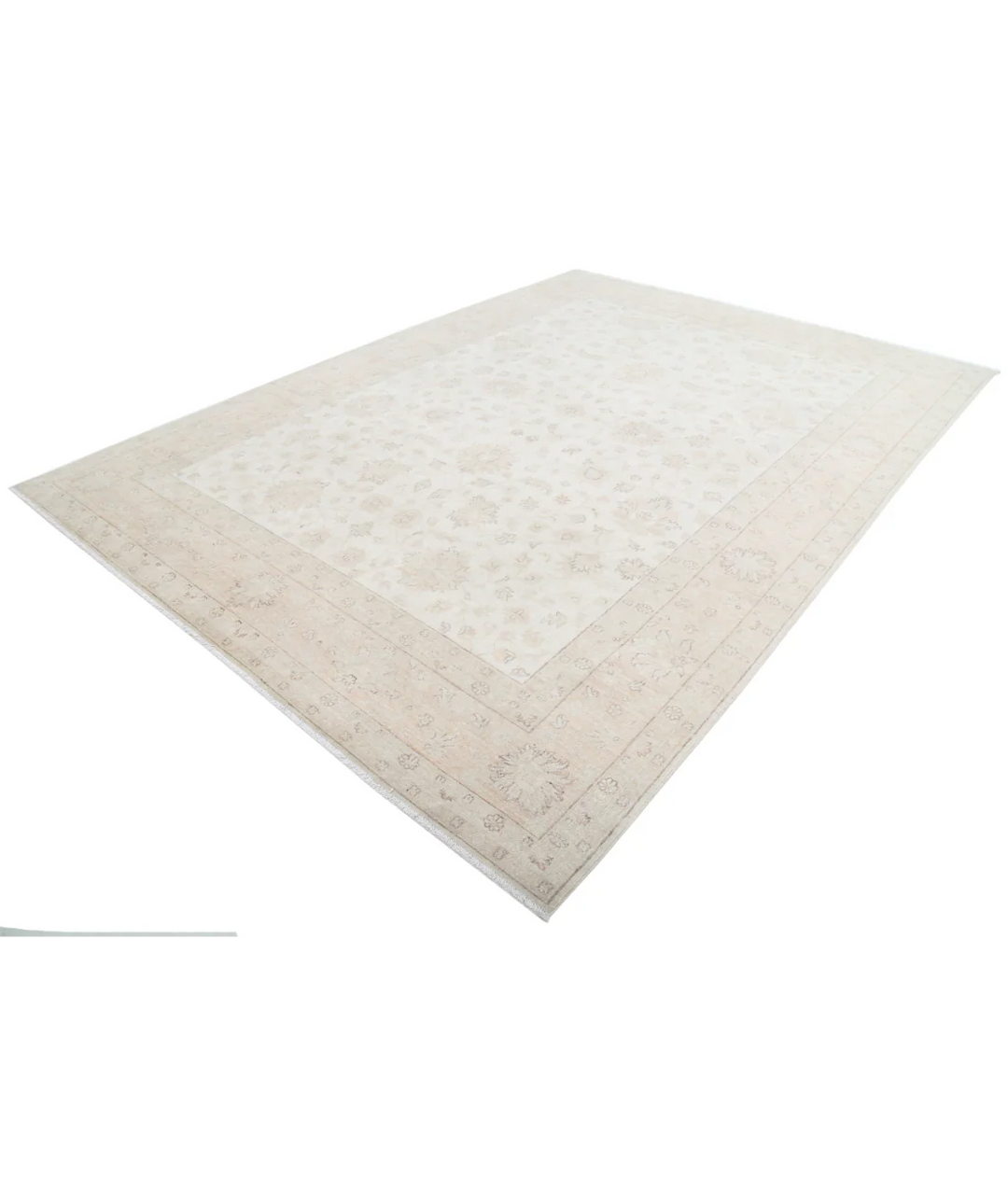 Ivory Afghan Serenity Rug 8' 7" x 11' 9" Hand-Knotted | No. AT83888