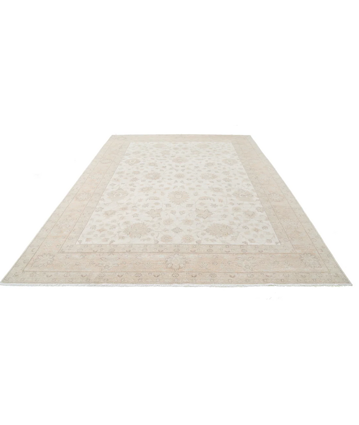 Ivory Afghan Serenity Rug 8' 7" x 11' 9" Hand-Knotted | No. AT83888
