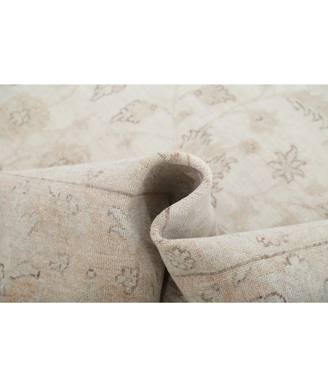 Ivory Afghan Serenity Rug 8' 7" x 11' 9" Hand-Knotted | No. AT83888