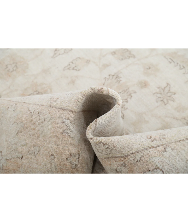 Ivory Afghan Serenity Rug 8' 7" x 11' 9" Hand-Knotted | No. AT83888