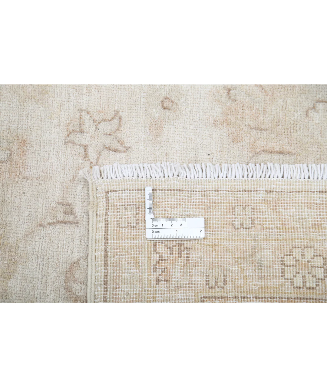 Ivory Afghan Serenity Rug 8' 7" x 11' 9" Hand-Knotted | No. AT83888