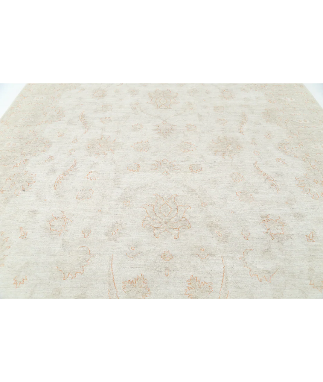 Ivory Afghan Serenity Rug 9' 9" x 14' 2" Hand-Knotted | No. AT27151