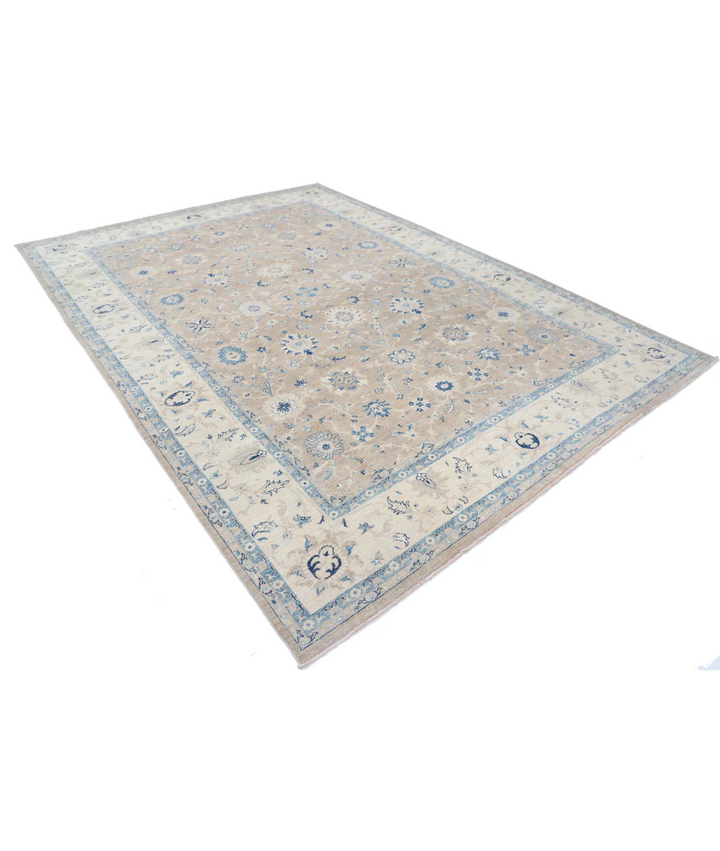 Brown Afghan Serenity Rug 8' 3" x 11' 4" Hand-Knotted | No. AT88639