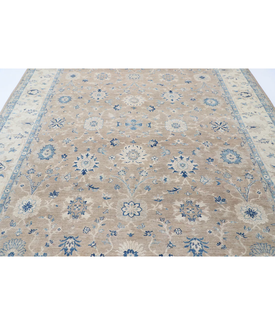 Brown Afghan Serenity Rug 8' 3" x 11' 4" Hand-Knotted | No. AT88639