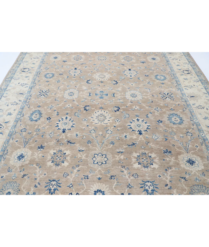 Brown Afghan Serenity Rug 8' 3" x 11' 4" Hand-Knotted | No. AT88639