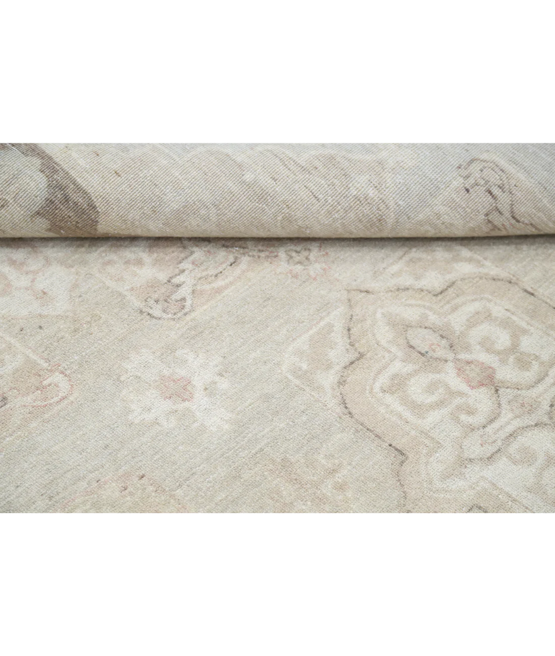 Beige Afghan Serenity Rug 10' 2" x 13' 10" Hand-Knotted | No. AT28910
