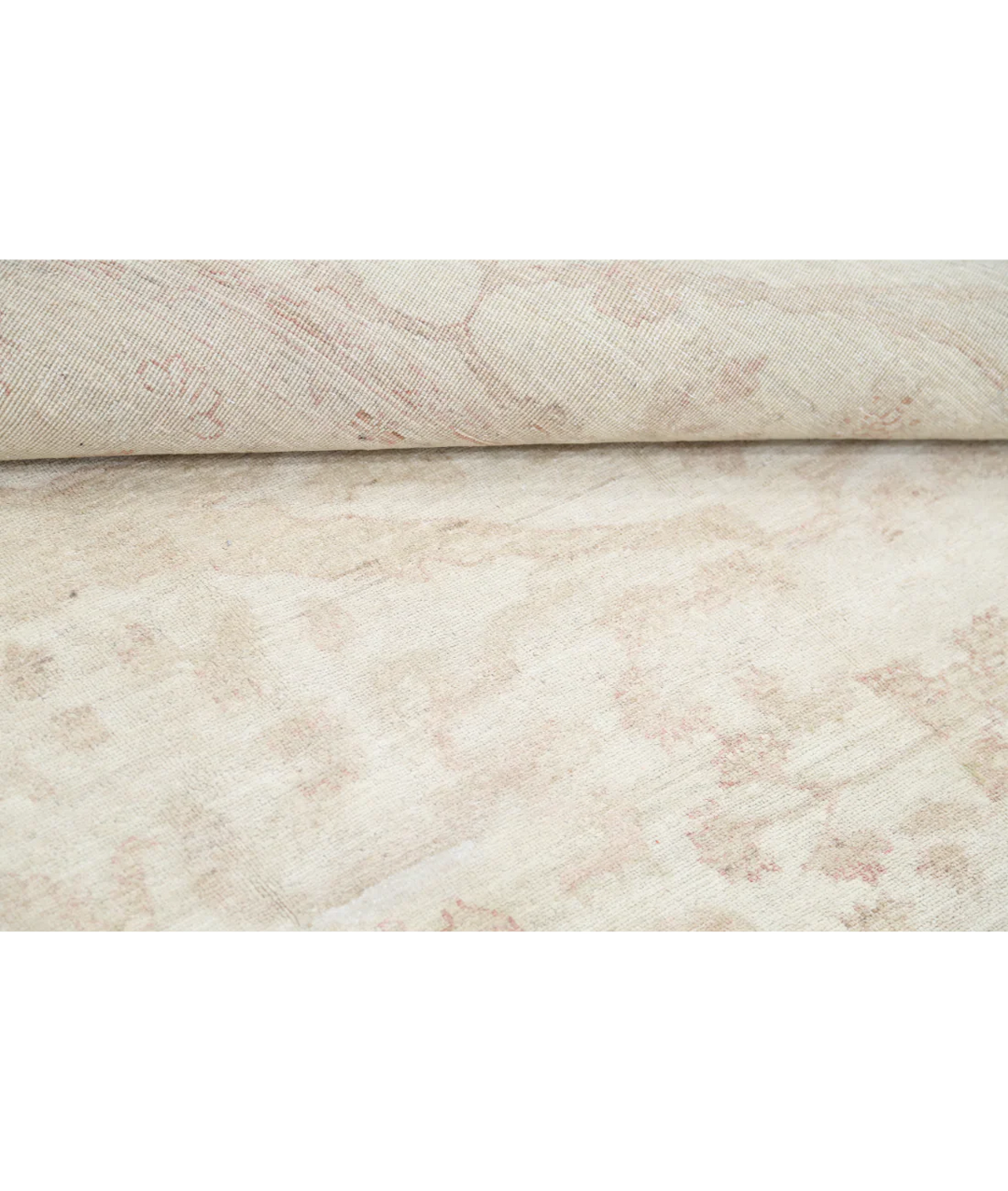 Beige Afghan Serenity Rug 9' 1" x 11' 11" Hand-Knotted | No. AT78500