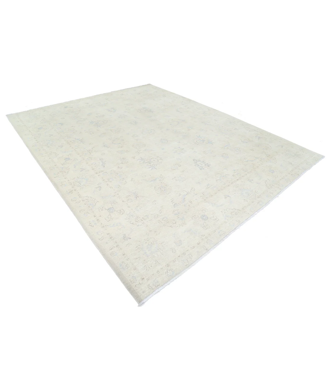Ivory Afghan Serenity Rug 8' 11" x 11' 4" Hand-Knotted | No. AT59660