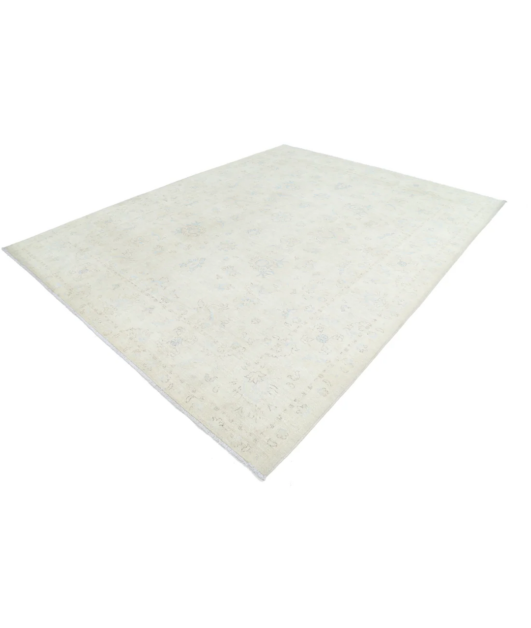 Ivory Afghan Serenity Rug 8' 11" x 11' 4" Hand-Knotted | No. AT59660
