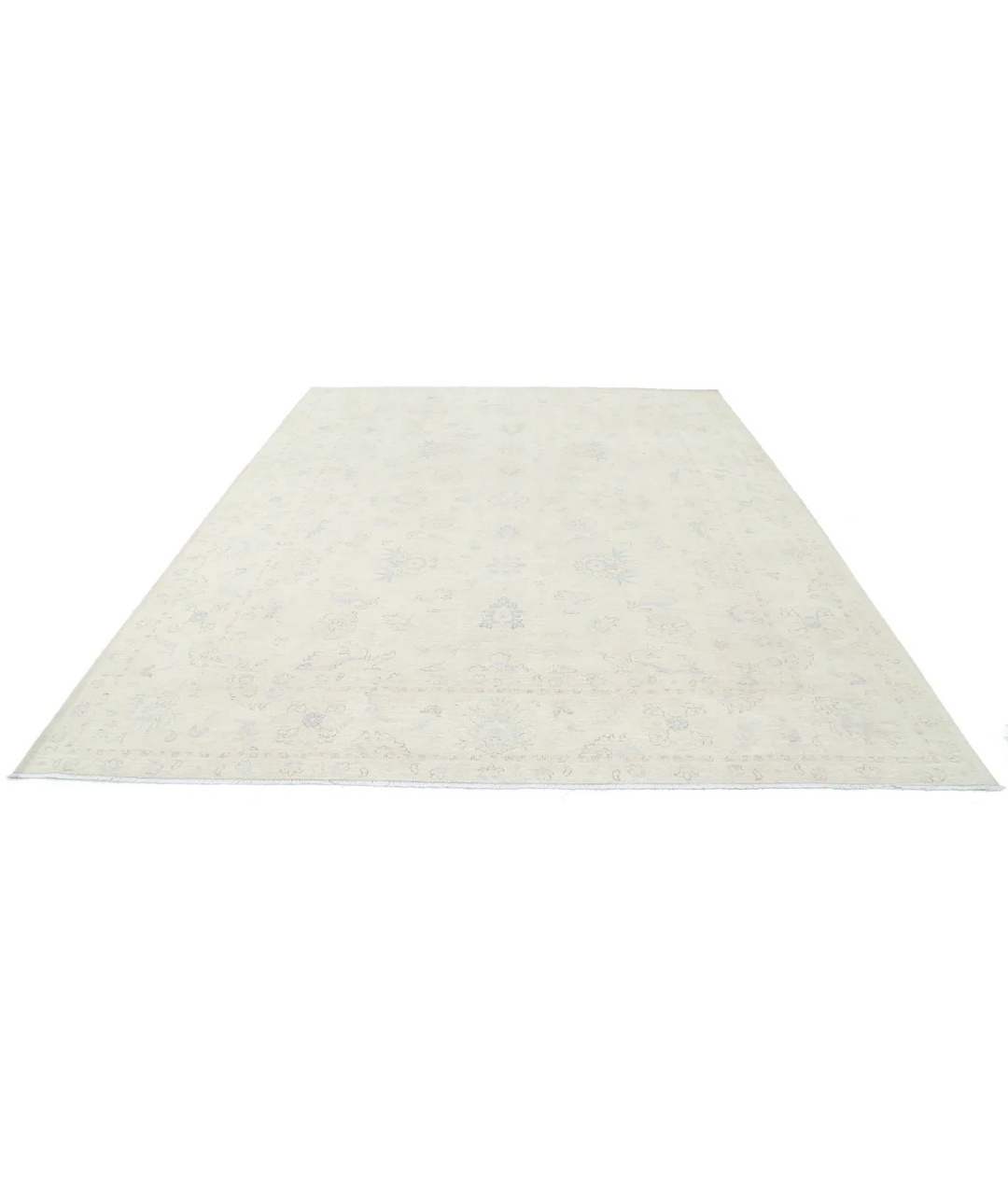 Ivory Afghan Serenity Rug 8' 11" x 11' 4" Hand-Knotted | No. AT59660