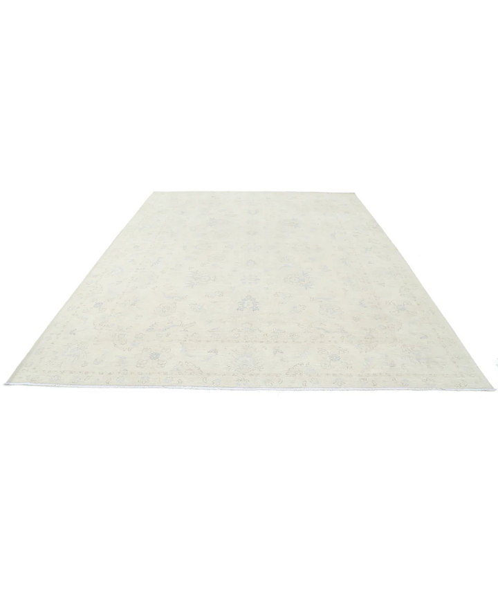 Ivory Afghan Serenity Rug 8' 11" x 11' 4" Hand-Knotted | No. AT59660
