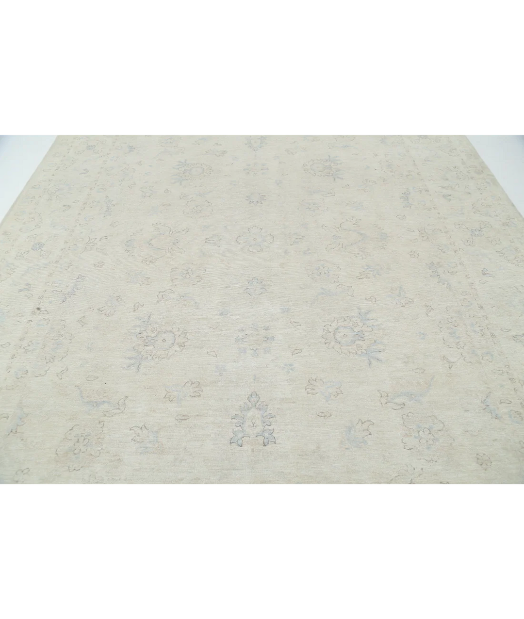Ivory Afghan Serenity Rug 8' 11" x 11' 4" Hand-Knotted | No. AT59660