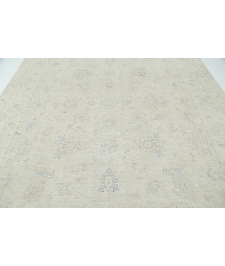 Ivory Afghan Serenity Rug 8' 11" x 11' 4" Hand-Knotted | No. AT59660
