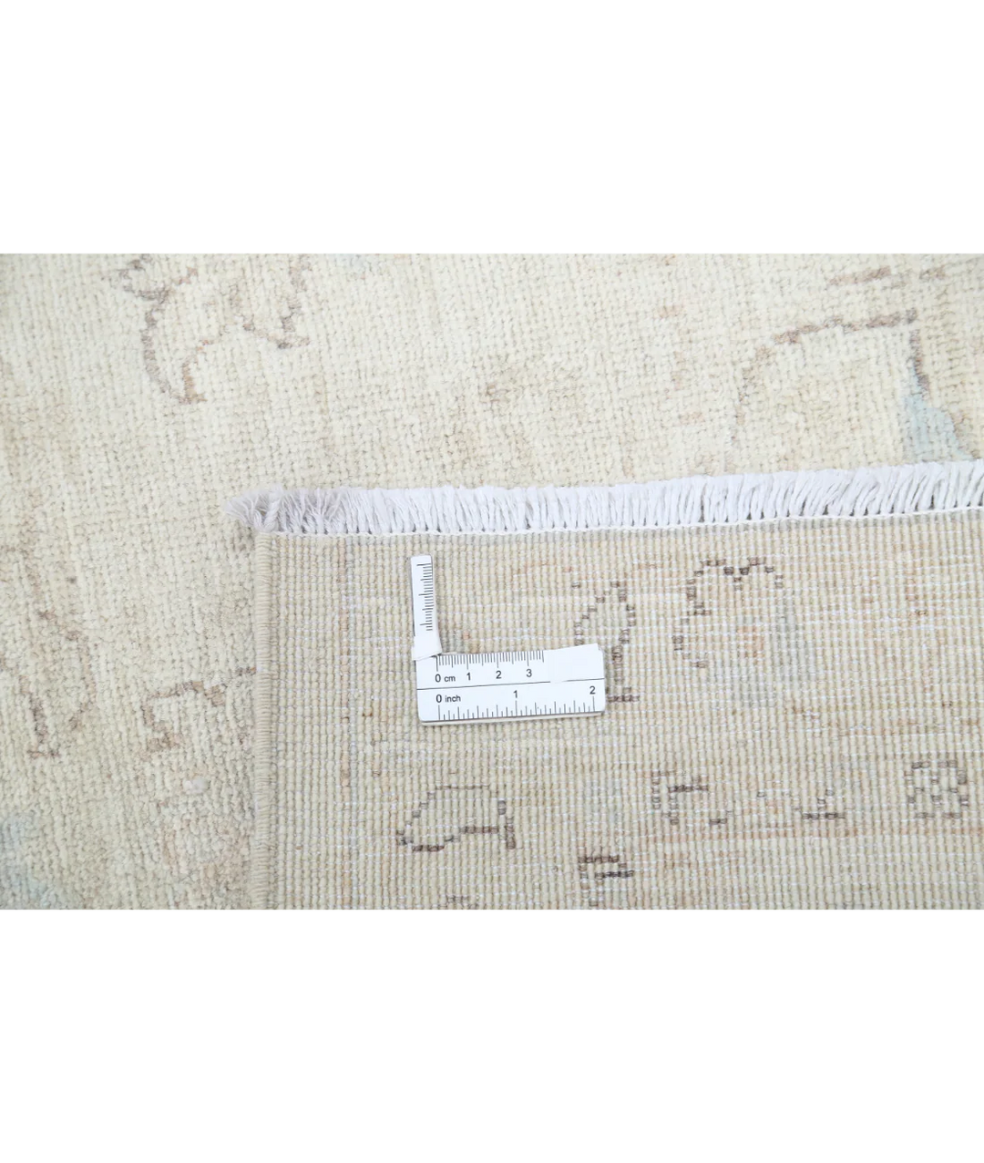 Ivory Afghan Serenity Rug 8' 11" x 11' 4" Hand-Knotted | No. AT59660