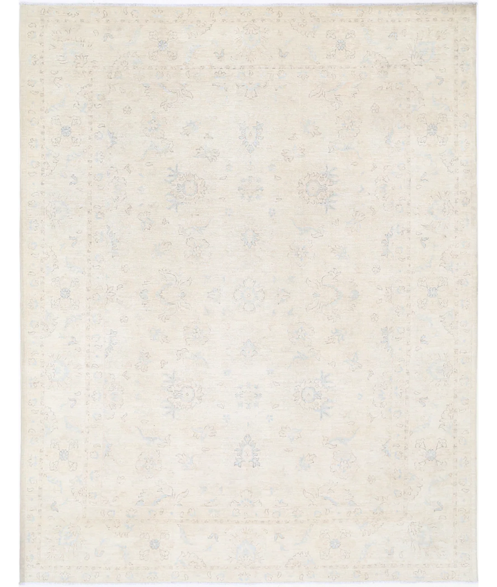Ivory Afghan Serenity Rug 8' 11" x 11' 4" Hand-Knotted | No. AT59660