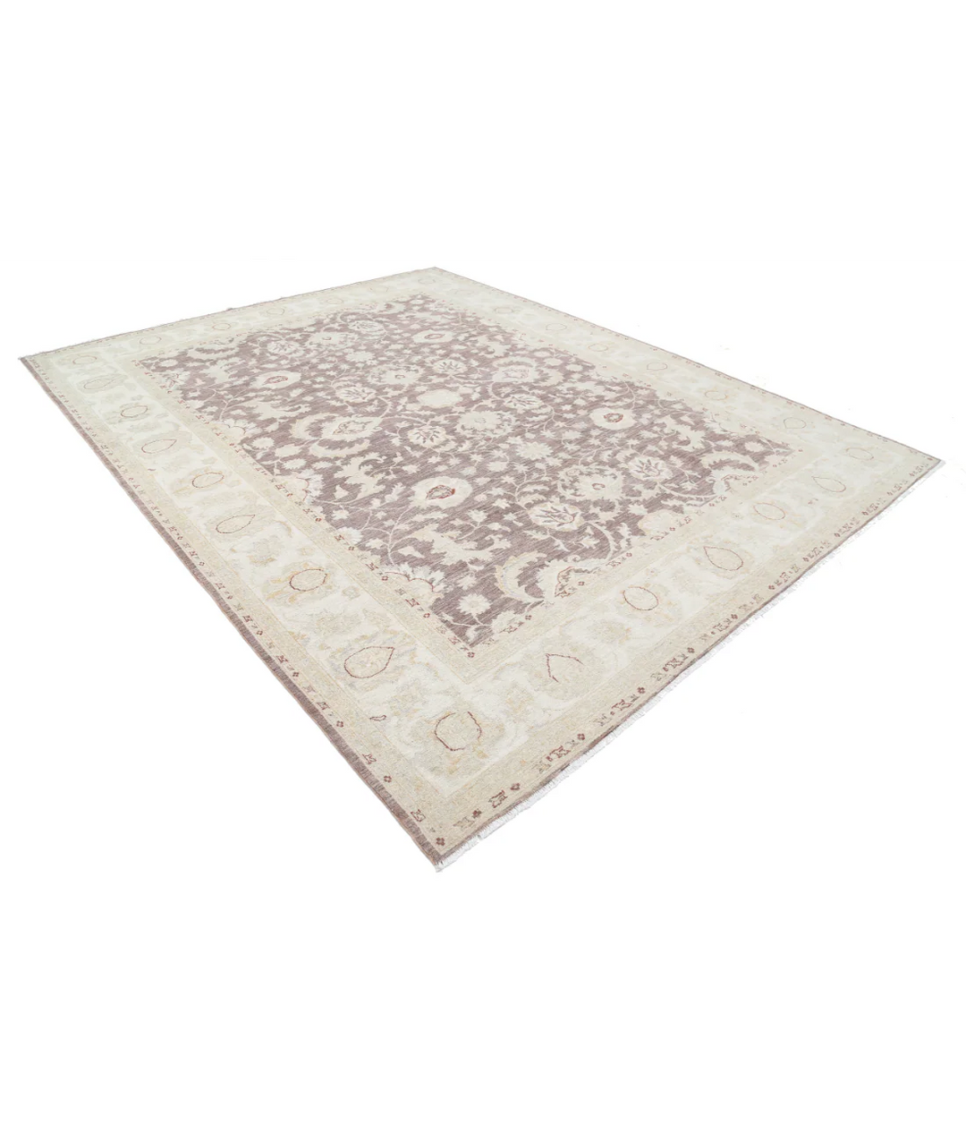 Brown Afghan Serenity Rug 9' 0" x 11' 9" Hand-Knotted | No. AT95637