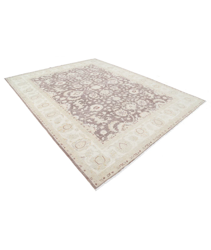 Brown Afghan Serenity Rug 9' 0" x 11' 9" Hand-Knotted | No. AT95637