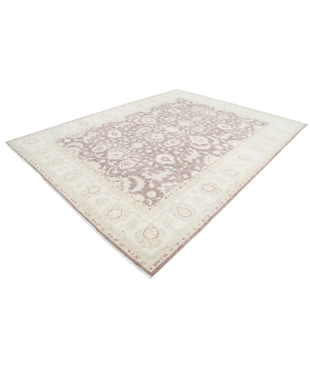 Brown Afghan Serenity Rug 9' 0" x 11' 9" Hand-Knotted | No. AT95637