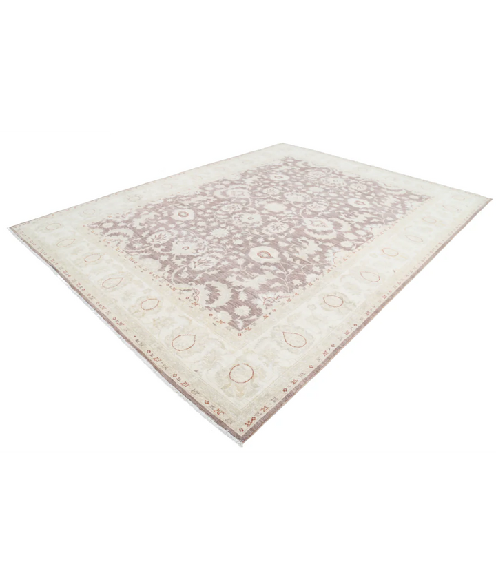 Brown Afghan Serenity Rug 9' 0" x 11' 9" Hand-Knotted | No. AT95637