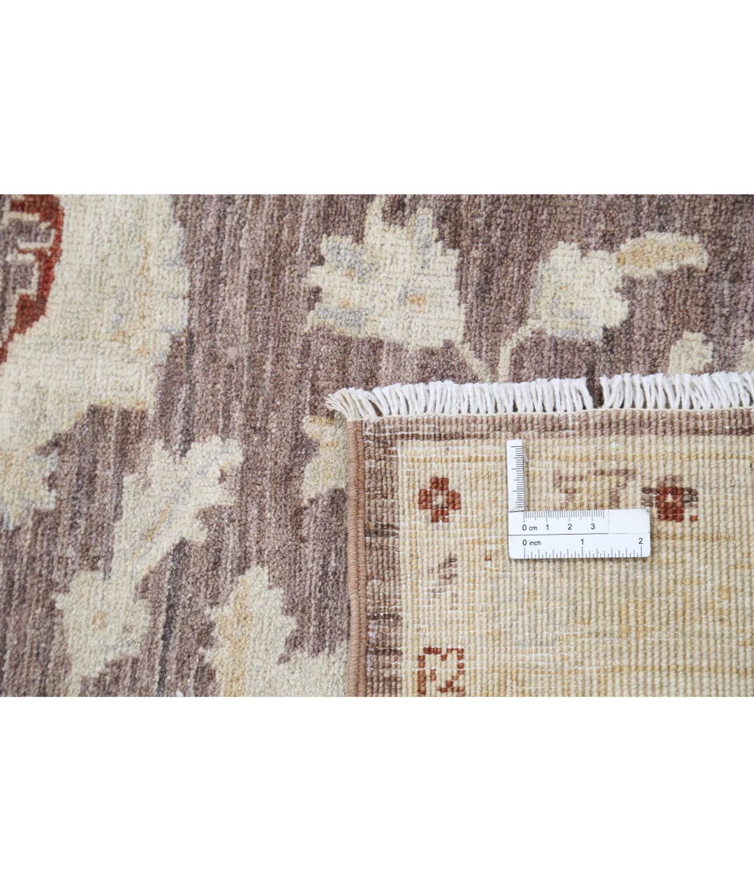 Brown Afghan Serenity Rug 9' 0" x 11' 9" Hand-Knotted | No. AT95637