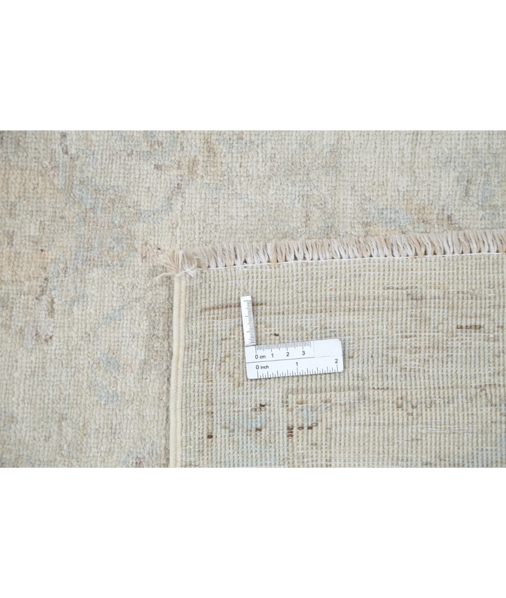 Ivory Afghan Serenity Rug 7' 9" x 9' 8" Hand-Knotted | No. AT52154