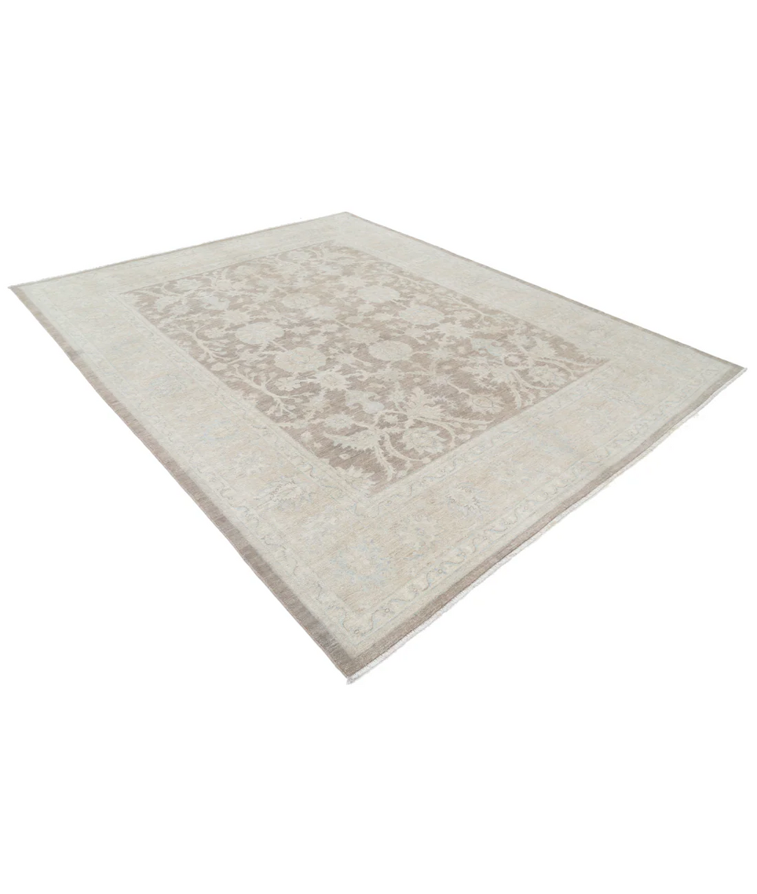 Brown Afghan Serenity Rug 8' 0" x 10' 0" Hand-Knotted | No. AT31350
