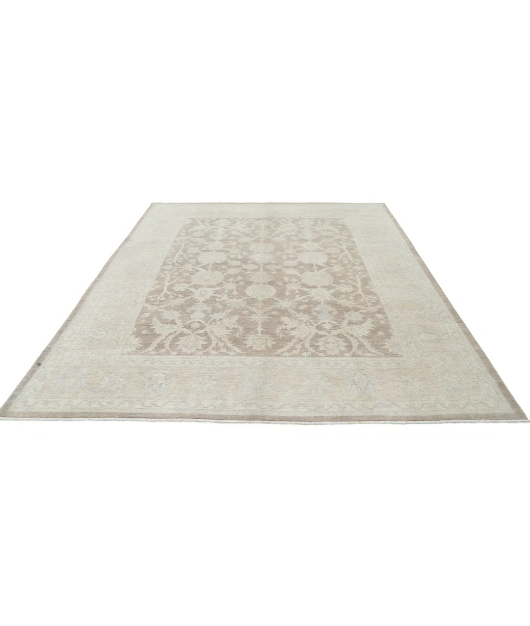 Brown Afghan Serenity Rug 8' 0" x 10' 0" Hand-Knotted | No. AT31350