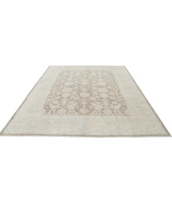 Brown Afghan Serenity Rug 8' 0" x 10' 0" Hand-Knotted | No. AT31350