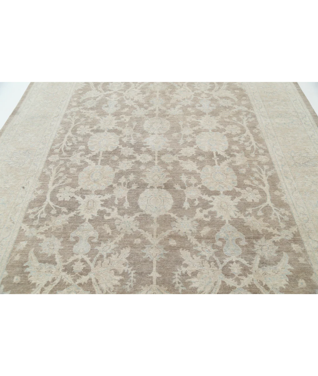 Brown Afghan Serenity Rug 8' 0" x 10' 0" Hand-Knotted | No. AT31350