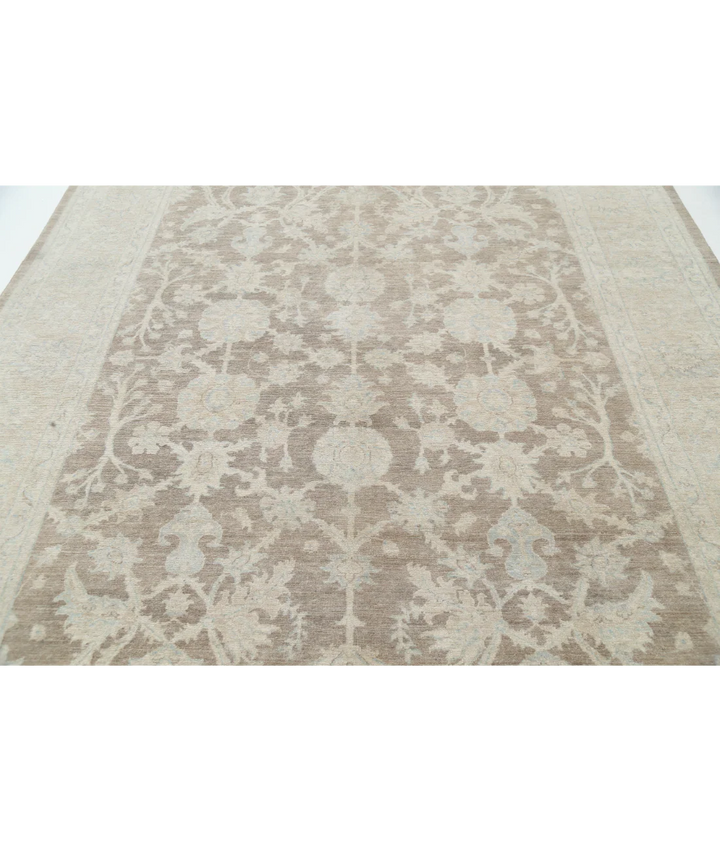 Brown Afghan Serenity Rug 8' 0" x 10' 0" Hand-Knotted | No. AT31350