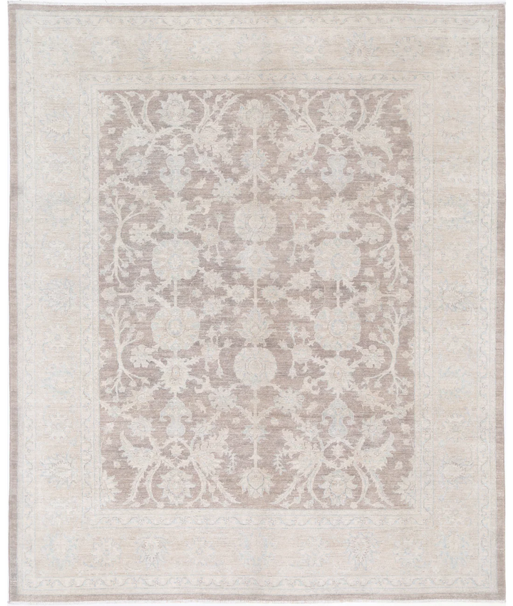 Brown Afghan Serenity Rug 8' 0" x 10' 0" Hand-Knotted | No. AT31350