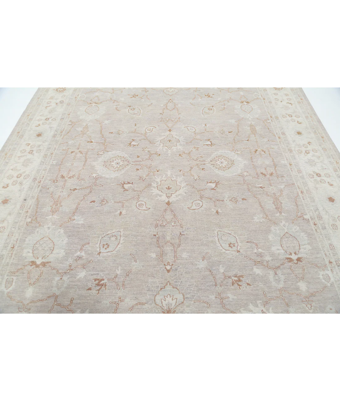 Brown Afghan Serenity Rug 8' 0" x 9' 11" Hand-Knotted | No. AT67386