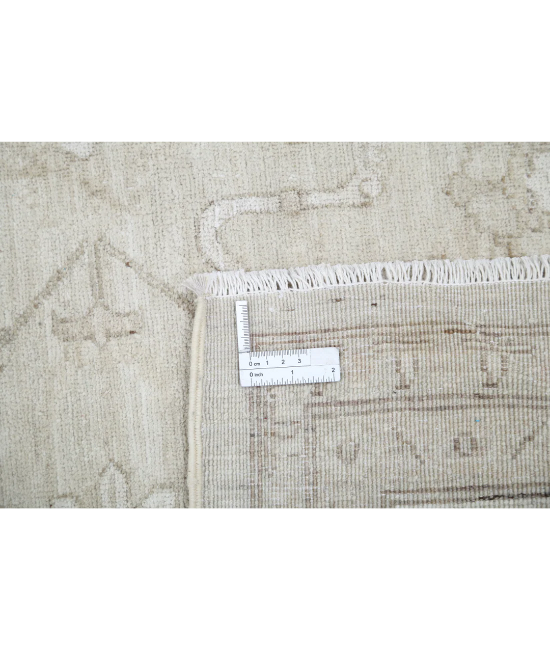 Brown Afghan Tabriz Rug 8' 2" x 9' 7" Hand-Knotted | No. AT77343