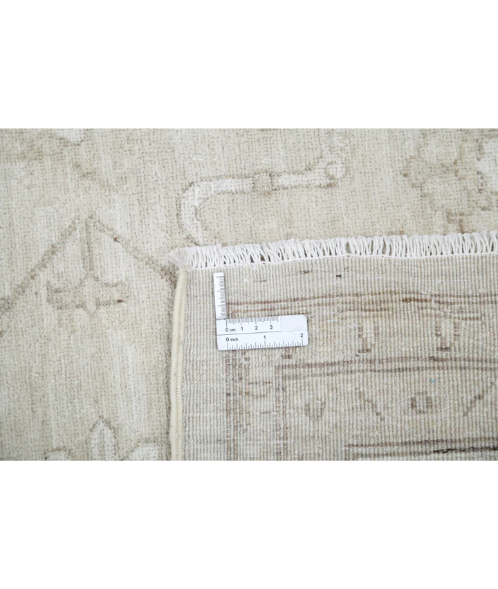 Brown Afghan Tabriz Rug 8' 2" x 9' 7" Hand-Knotted | No. AT77343