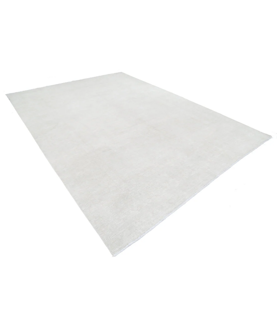 Ivory Afghan Tabriz Rug 8' 9" x 11' 9" Hand-Knotted | No. AT50196