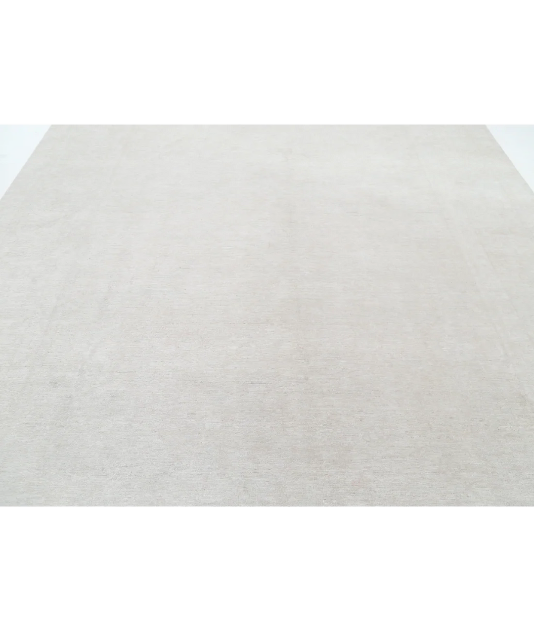 Ivory Afghan Tabriz Rug 8' 9" x 11' 9" Hand-Knotted | No. AT50196