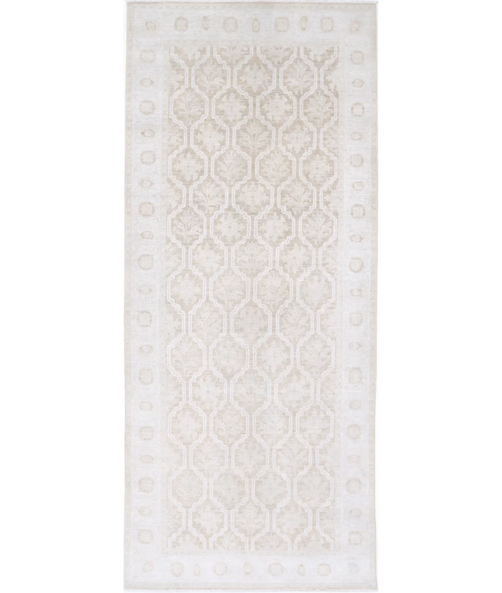 Brown Afghan Tabriz Rug 4' 9" x 12' 0" Hand-Knotted | No. AT55555